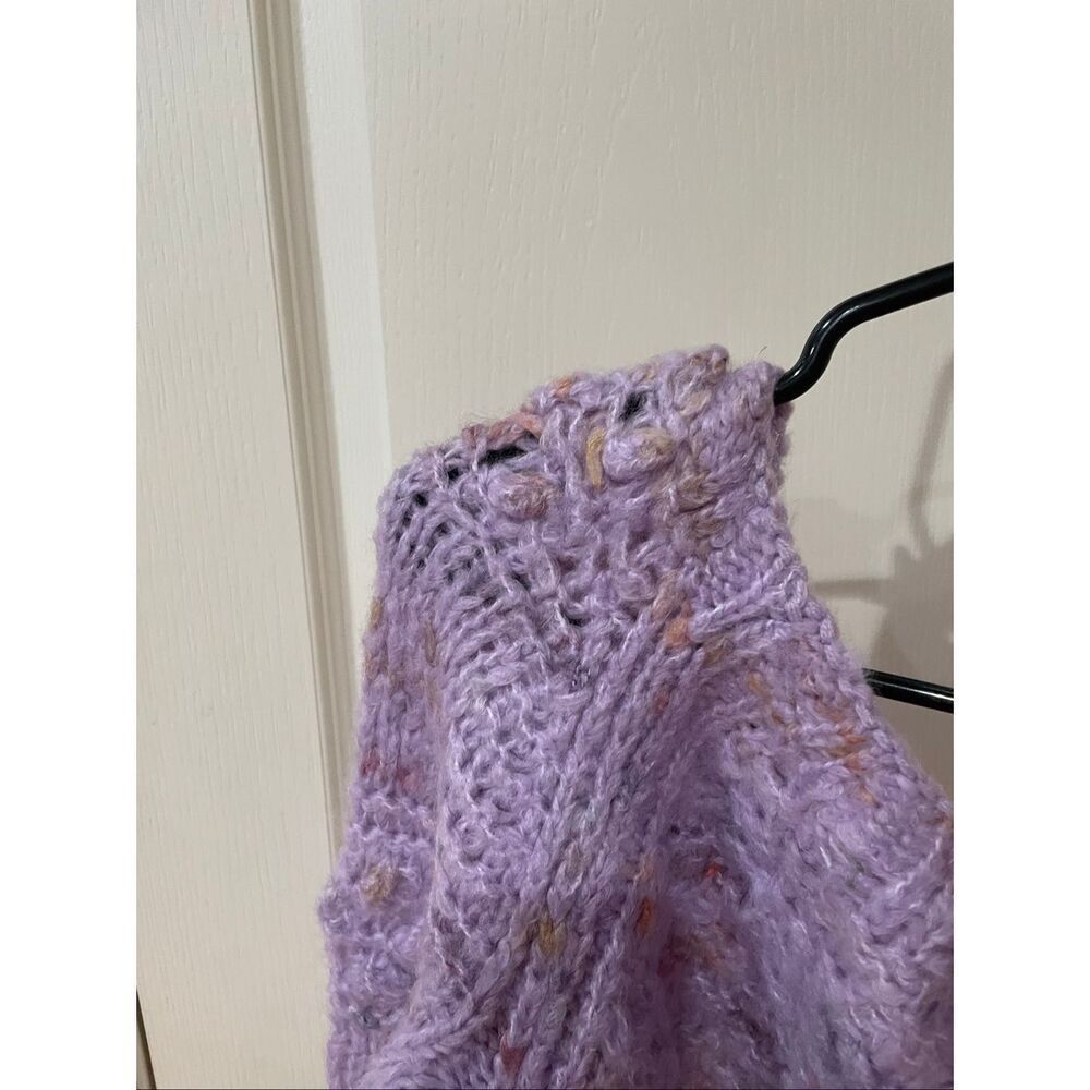 Free People Sunset Cloud Pullover Sweater Violet Glow Combo color Small NWT - Picture 10 of 10
